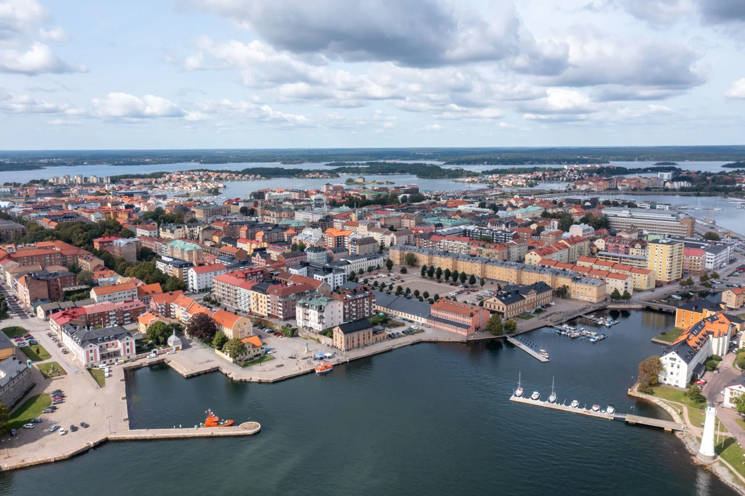 Flygbild över Karlskrona 