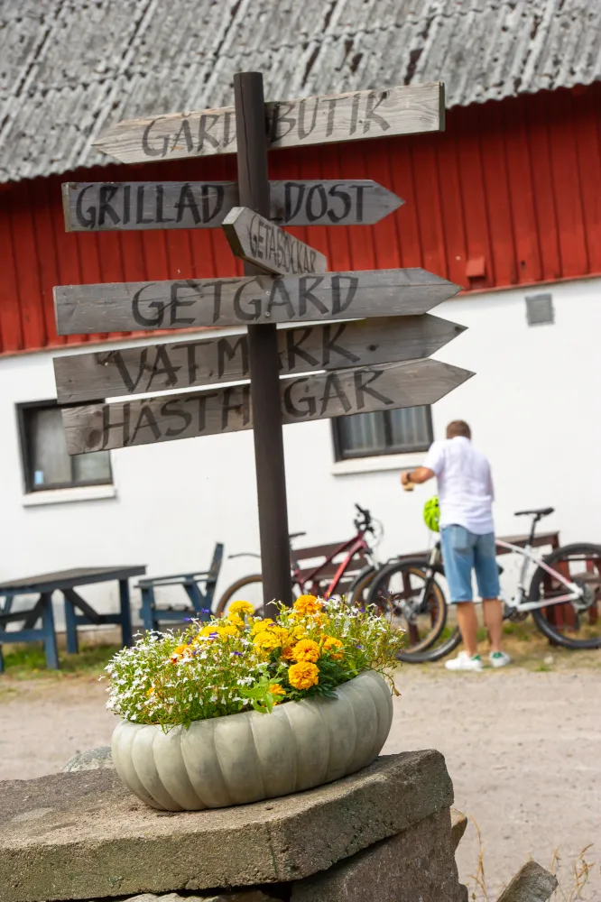 Vägvisare på Orranäs Gårdsmejeri