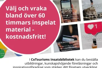 Collage om co tourism-projektets utbildningar