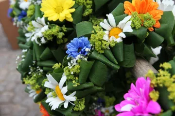 Blommor på lövmarknaden